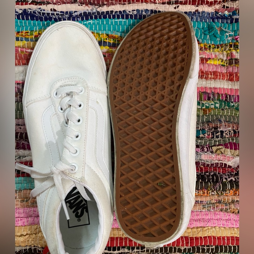 White Old Skool Vans
